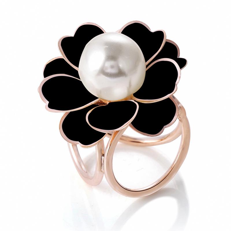 Korean Cartoon Pearl Brooch & Camellia Corsage with Crystal Diamond Scarf Buckle