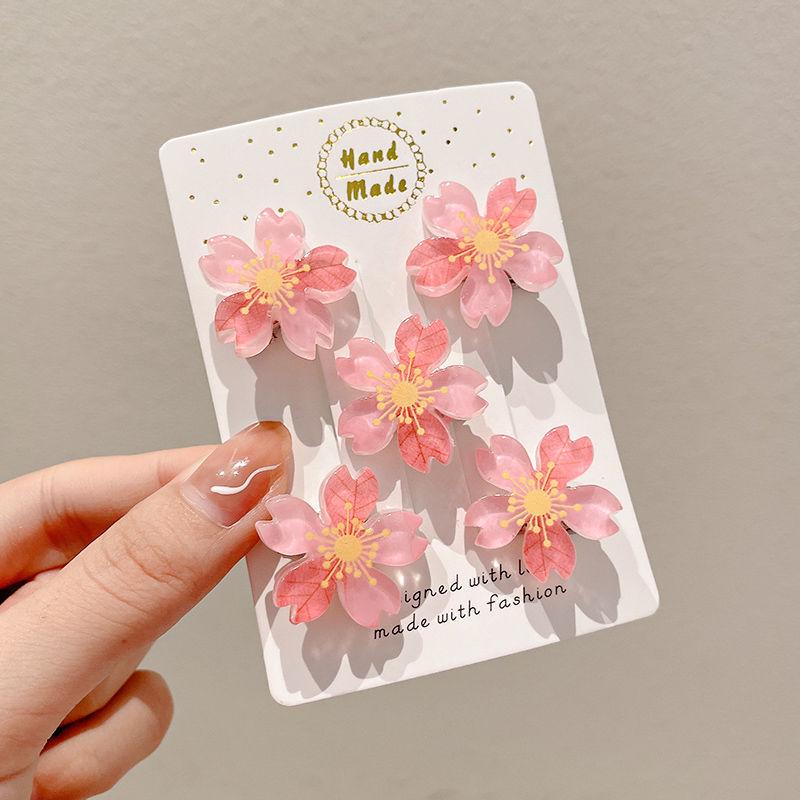 

Розовая заколка для волос «Дофамин»: Бесшовная круглая заколка Y2K - Милая маленькая боковая заколка для челки для женщин