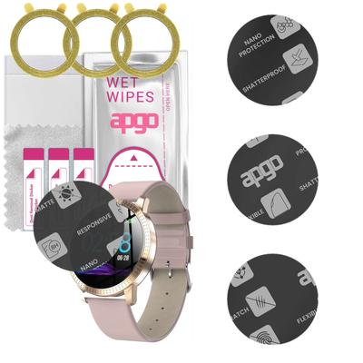 3x apgo MATTE Hybrid Schutzglas kompatibel mit Garett Women Klara, flexibles Nano Glas, toller Ersatz für Panzerglas, kratzfest