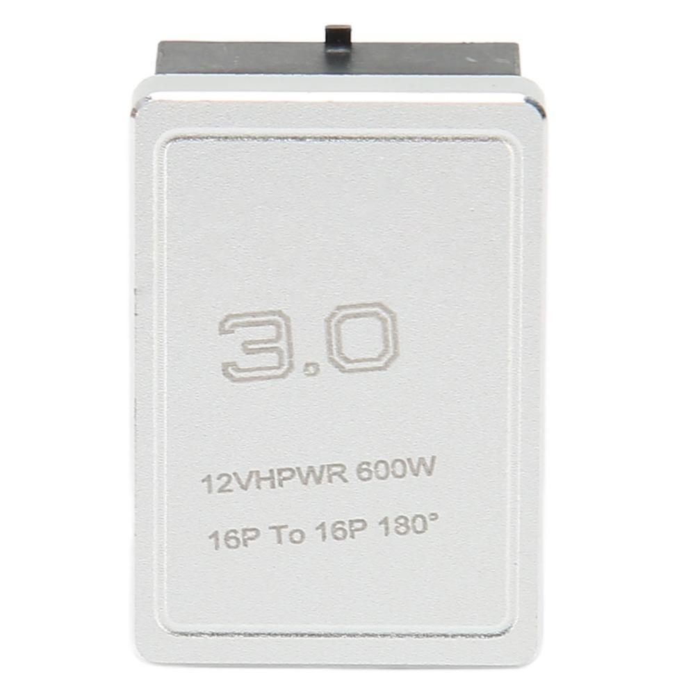 

Plug and Play ATX 16Pin to 16pinAdapter Male To Female 180 Degree Angled Adapter Graphics Card срібний