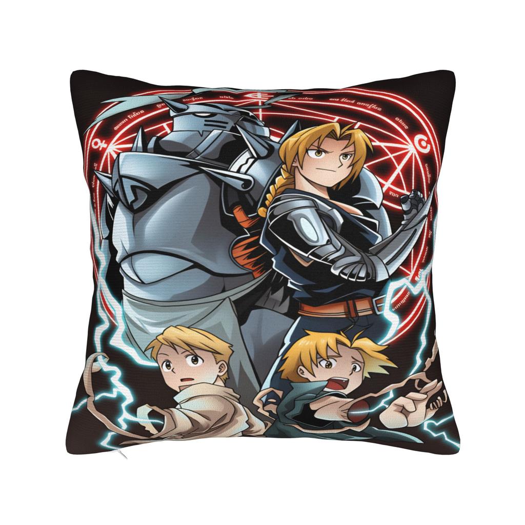 Pillow Cover Full Metal Alchemist  Funny Pillow Case For Chair Sofa Home Decor Pillowcases