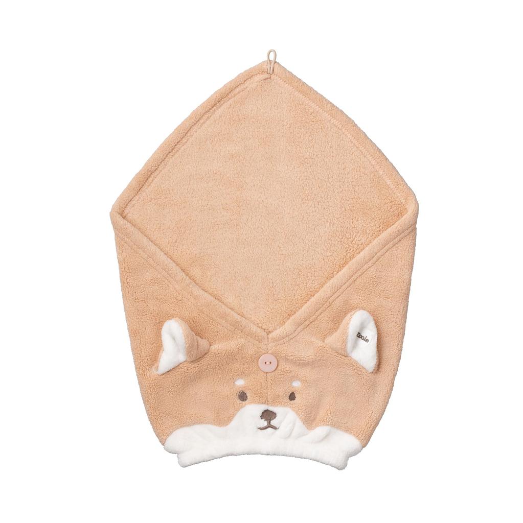 CB Japan Hair 3x More Absorbent Than Cotton Circumference Shiba Face Zooiefam Turban, Moisture-Absorbent, Quick-Drying Microfiber, [Head 44-75cm],