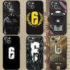 Game Rainbow S-Six S-Siege Phone Case For Apple iPhone 15,14,13,12,11,XS,XR,X,8,7,Pro,Max,Plus,mini Silicone Black Cover