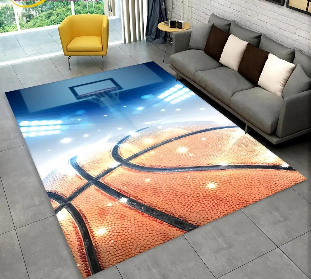 Basketball Cour Cartoon Carpet Indoor Non-slip Creative Doormat Floor Rug Bedroom Accessories Decoration Props Outdoor Decor Mat
