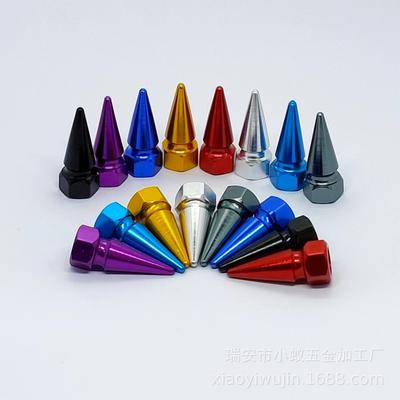 4 Stück Aluminiumlegierung Spitze Ventilkappe für Autoreifen Dichtkappe Wasserdicht und Staubdicht Geeignet für Amerikanisches 8v1 Gewinde