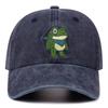 Baseball Cowboy Stitching Embroidered School Old Vintage Washed Frog Cute Cartoon Caps Women Men Outdoor Casual Duck Hats