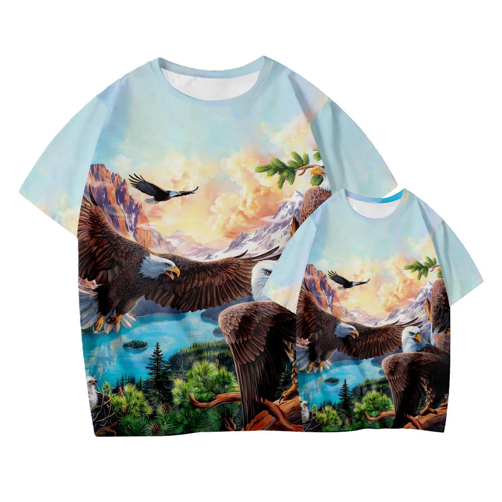 Cool Eagle Shirts Short Sleeve Tops Mens Costume