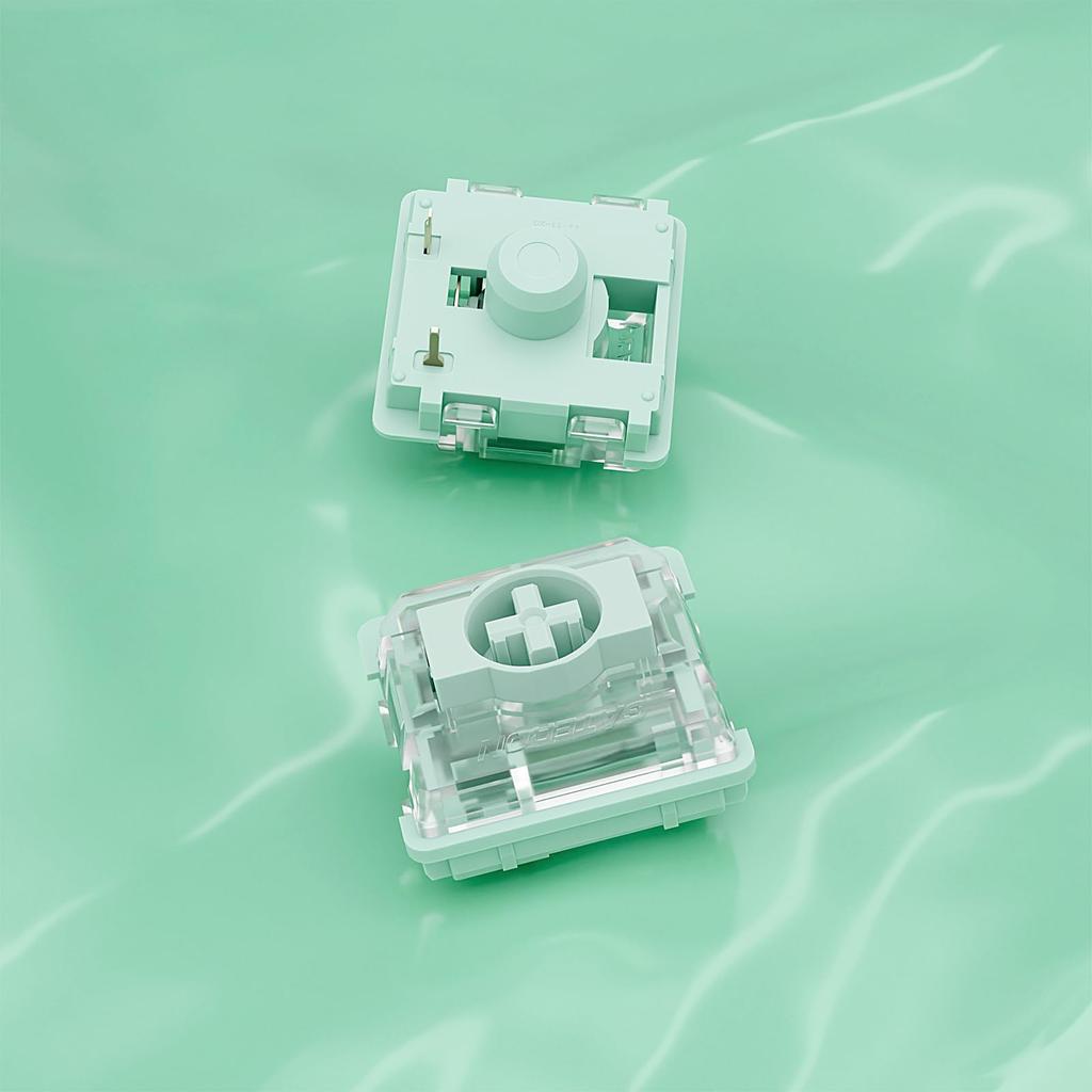 Gateron JADE Series Low Profile Keyboard Switches, Tactile 65gf 3-Pin RGB LED Factory Lubricated for MX Mechanical Keyboards (90 pcs)