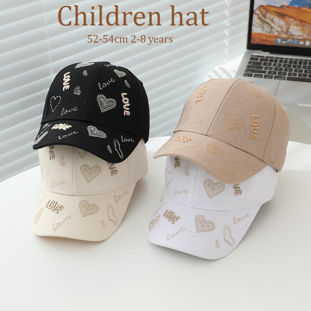 Kids Baseball Cap 52-54cm 2-8 Years Girls Spring Summer Sun Hat Boys Cap Outdoor Travel Cute Adjustable Snapback Casual Hip Hop
