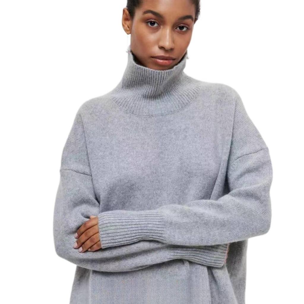 Special Women's Clothing New Party Sweater Loose Popular Half Turtleneck Autumn and Winter Sweater