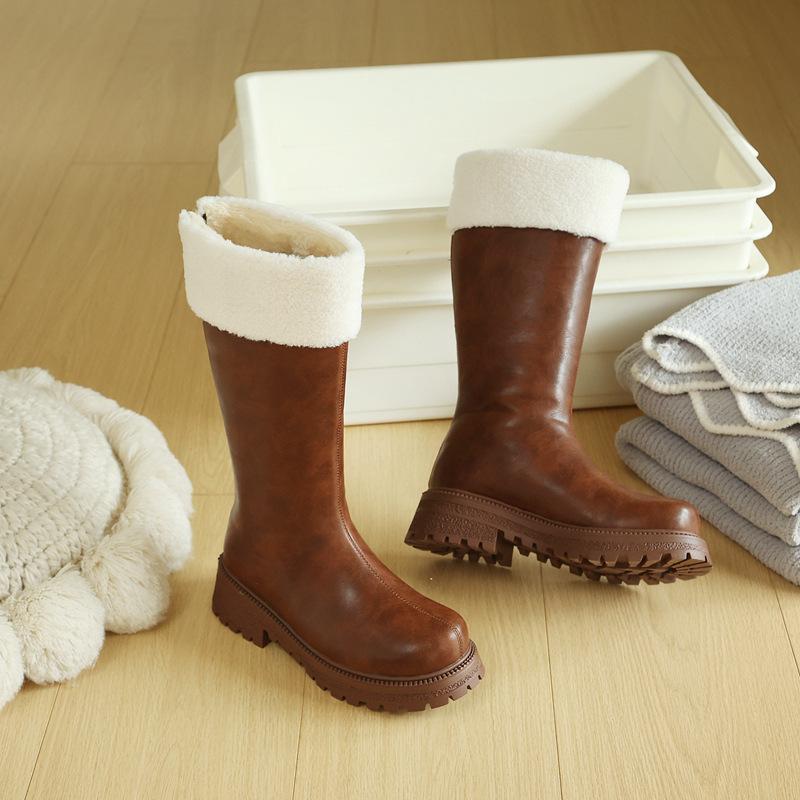 

Девочки Ботинки Зимние Ботинки Флис Теплые Средние и Старшие Детские Высокие Ботинки Ботинки Мартин Детские Ботинки Женские Сокровище Кожаные Ботинки 39 (inner length 24.5cm) коричневый