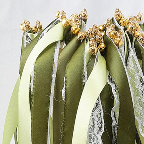 10 szt. Różdżki wróżki Wstążka Koronka Różdżka wróżki z dzwoneczkami Chromatyczne Jedwabiste Party Streamers na Wesela Urodziny Upominki