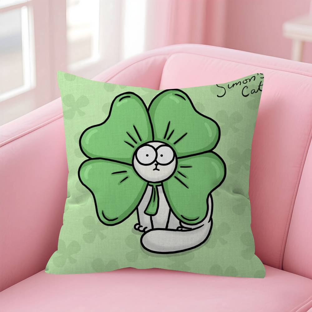 Kawaii SSimons Cat anime  pillow cover sofa cushion cover home room decoration children gift
