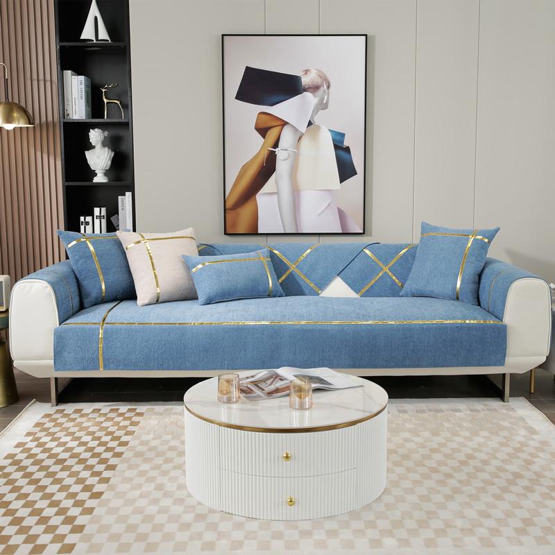 

Подушка для дивана из синели, всесезонная универсальная подушка для сиденья, простая, современная, легкая, роскошная, элитная, пылезащитный чехол для дивана, чехол на спинку, полотенце 70*70