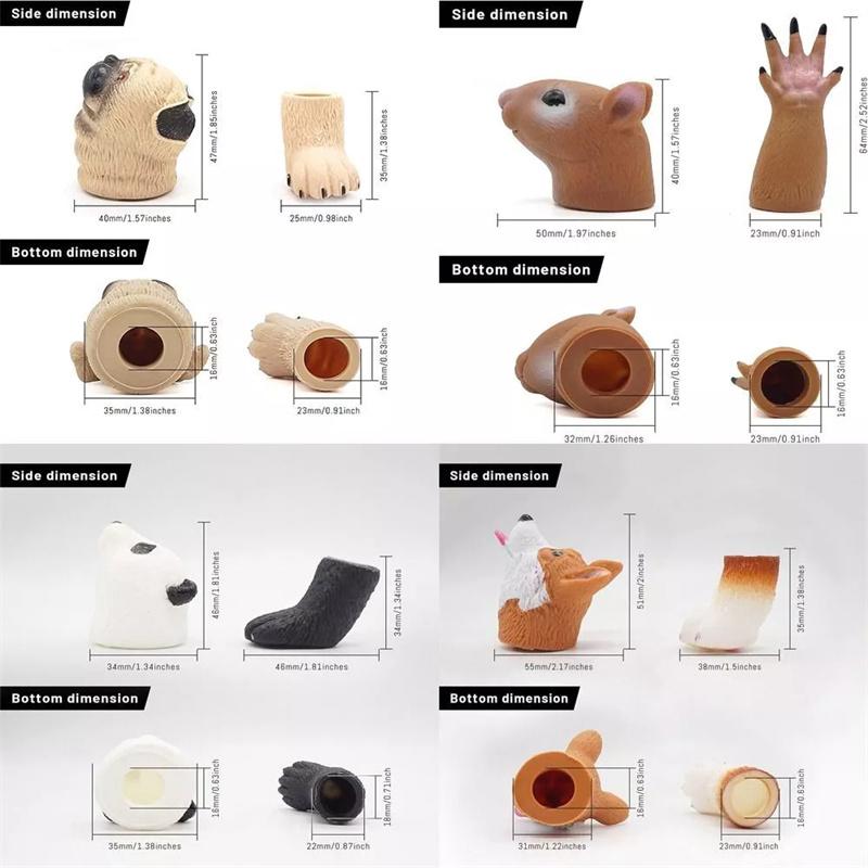 1 Set Finger Puppet Animals Squirrel Hand Finger Story Puppets Game Cat Puppy Panda Finger Dolls Toys For Children Gifts