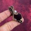 Red Fire Labradorite Pendant Rainbow Moonstone Copper Wire Wrapped Pendant
