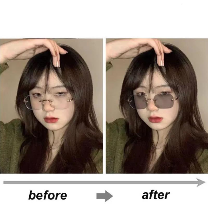 Vintage Unisex Bezrámečkové Fotochromatické Počítačové Brýle Anti-modré Světlo Venkovní Ultralehké Měnící Barvu Ploché Čočky Brýle