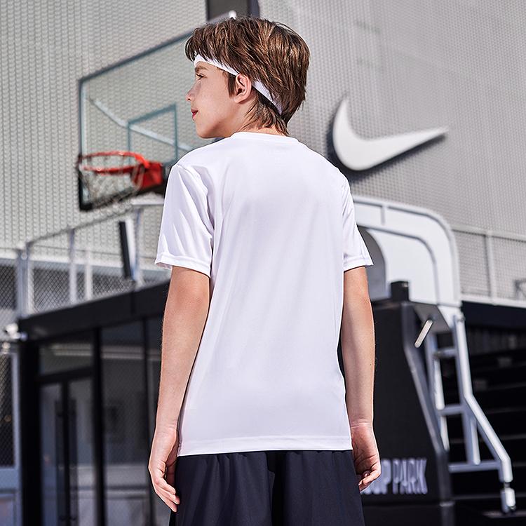 Jordan T Shirt White/Marina Blue Kids' JD2222048