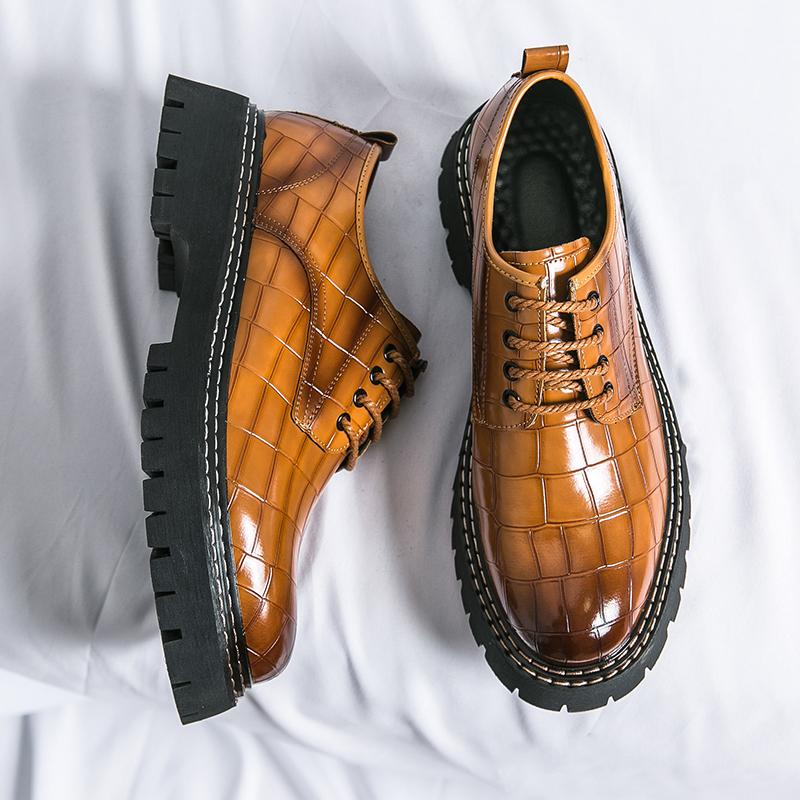 

Мужские туфли-дерби с толстой подошвой из полиуретана, износостойкие, высокого качества, для улицы и тренировок, размеры 38-45 45 коричневый