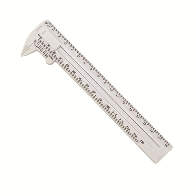 150mm Plastic Vernier Caliper, Double Scale, Mini Measuring Tool for Jewelry and Student Use