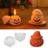 Halloween Pumpkin Aromatherapy Candle Cup Silicone Mold DIY Handmade Cement Concrete Gypsum Making Candle Holder Mould