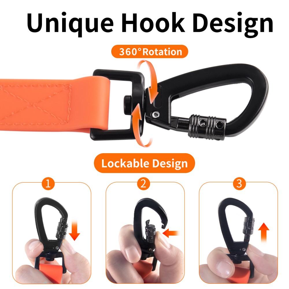 Waterproof Dog Leash, 3M/5M/10M/15M/20M/30M Dog Walking Leash for Outside, Durable PVC Long Line Tracking Lead with Padded Hand