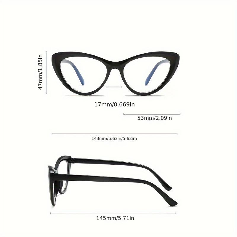 5 PACK Cat Eye Glasses: PC Frame and Lens Suitable for Daily Wear and Decoration