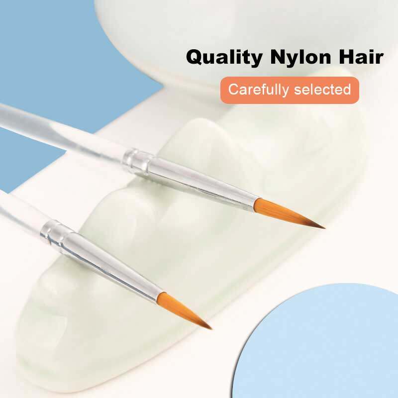 JOWOART JOWOART Very Fine Tip Nylon Hair 9 Pcs Watercolor Paint Brush Transparent Acrylic Rod Hook Line Pen Stroke Pen for Beginners Art