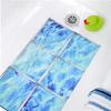 12pcs Blue 3D Bathtub Sticker Self Adhesive PVC Tile Decal Waterproof Antislip Sticker  Bath Use