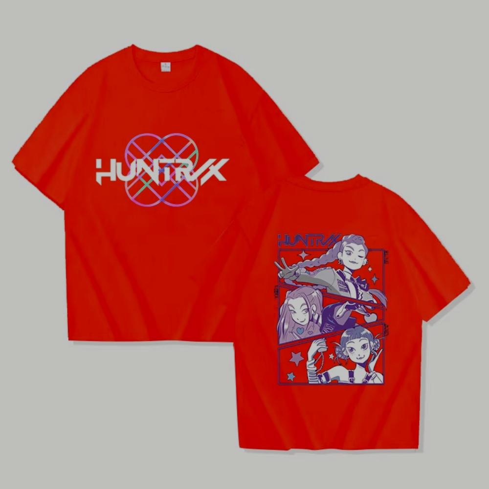 HOT Kpop Huntrix Cotton Printed T-Shirts Men Women Fashion Harajuku T Shirt Summer Cool Short Sleeve Hip Hop Top Tee