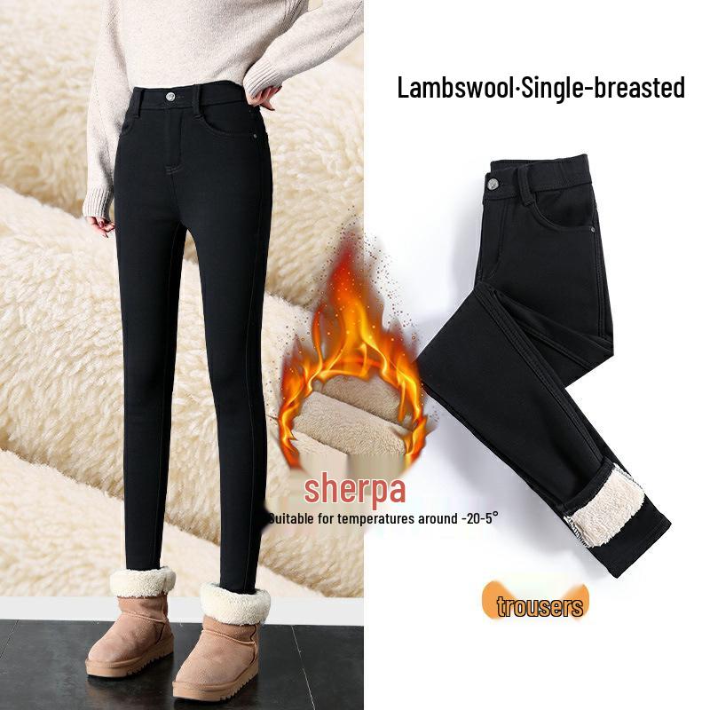 Dicke Baumwoll-Leggings mit Fleece-Futter für Damen – Perfekt für Herbst/Winter, Große Größen erhältlich, Schlankmachender Schnitt, Bequem und Warm