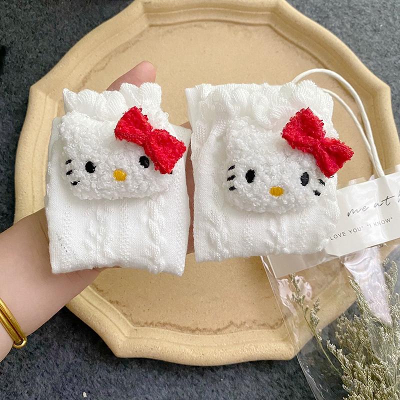 Anime Kawaii Sanrio Long Cotton Socks Cute Hello Kitty My Melody Cinnamoroll Kuromi Socks Girls Socks Autumn Winter Warm Socks