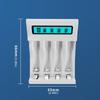 4 Slot Battery Chargers For 2A 3A Rechargeable Lithium NiMH Battery With LCD Display Type C Port Charging Adapter