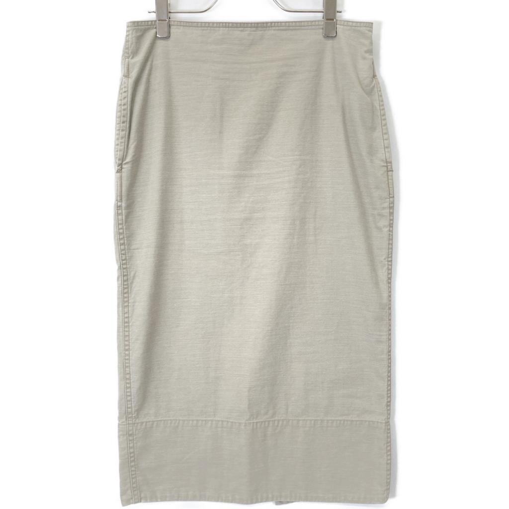 MADISON BLUE Beige SOFIE TIGHT LONG SKIRT BACK SATIN Skirt Skirt 2 khakiUsed
