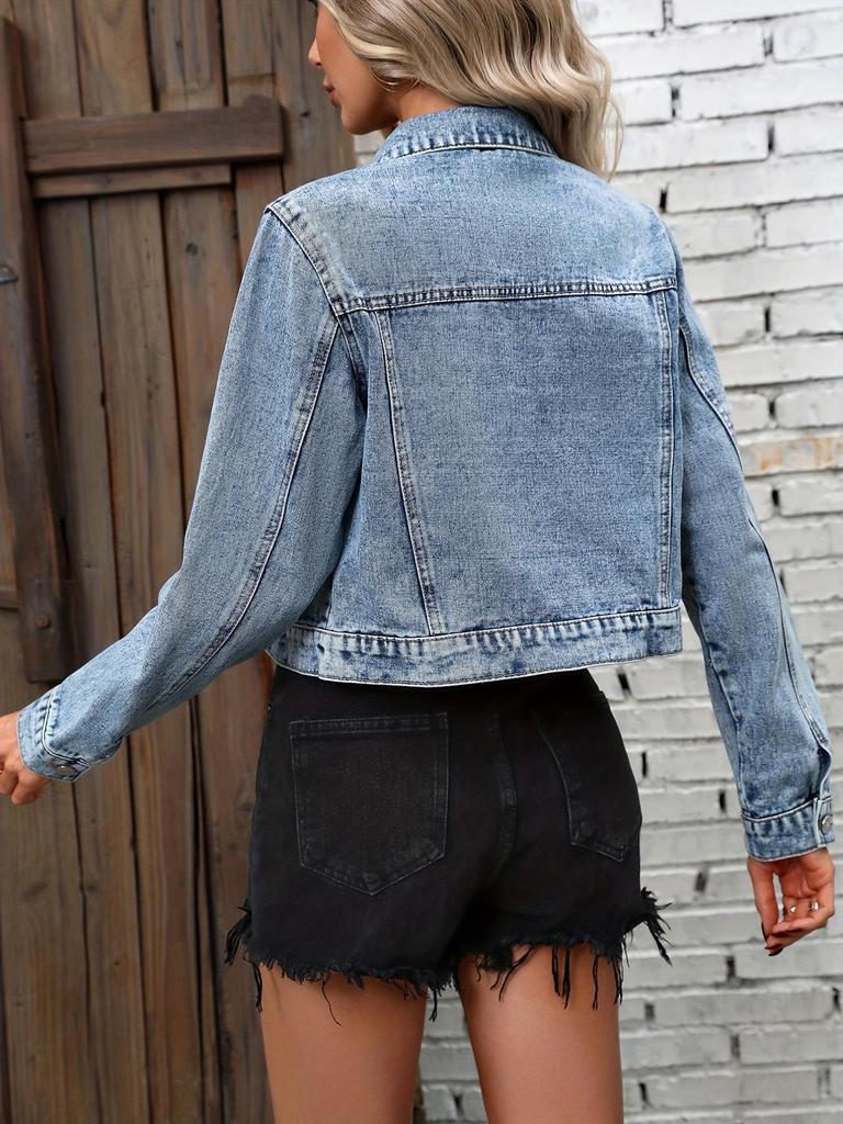 Retro Women's Short Denim Jacket