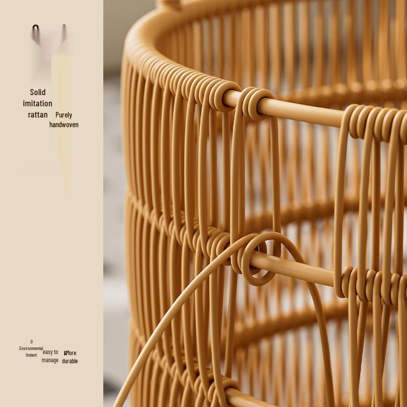 Waterproof Rattan-Style Large Laundry Hamper with Storage