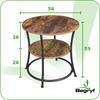 Dark Brown Small Round Coffee Table Begryf 56X56X55