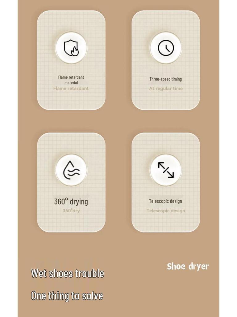 Adjustable Shoe Dryer & Warmer for Adults and Kids - Timed Heating & Deodorizing