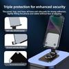 Universal Metal Phone Holder With 360 Degree Rotation And Foldable Adjustable Stand For Desk Or Live Streaming