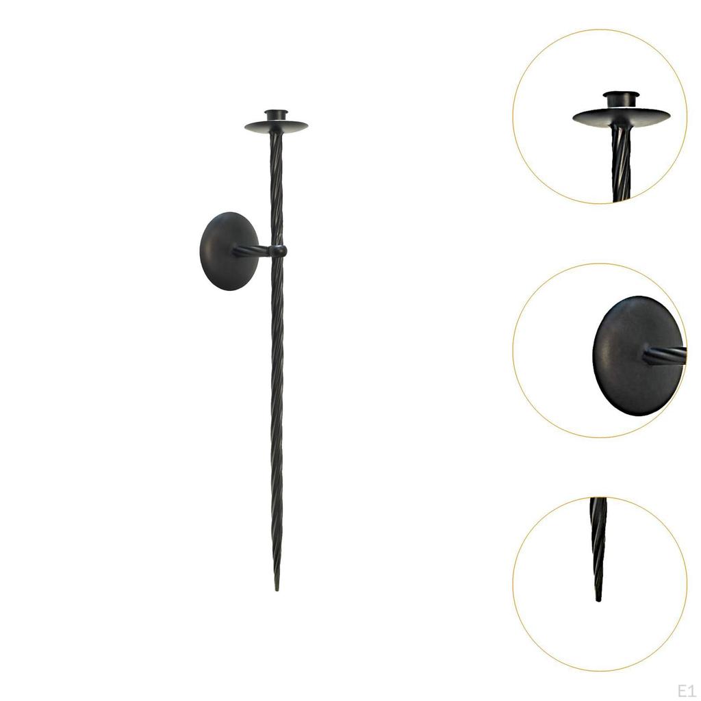 Candle Sconces Wall Holder Chic Metal Large Candlestick for Office Dining Room Hallway