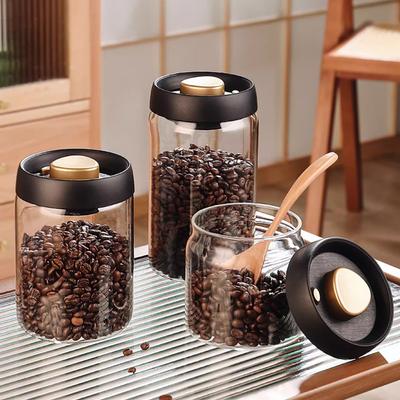 Vakuumversiegelter Behälter Kaffeebohnen Aufbewahrungsflasche Küche Lebensmittel Getreide Tee Glasbehälter Frischhaltebehälter Küchenzubehör