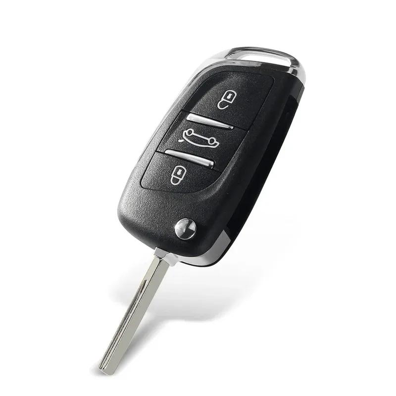 KEYYOU Modified Filp Remote Key 433MHz ASK FSK For Citroen C1 C2 C3 C4 Berlingo Picasso For Peugeot 207 307 ID46 CE0536 CE0523