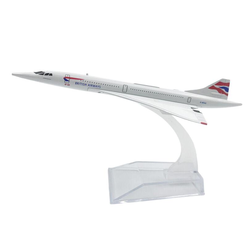 

Модель самолета Конкорд из сплава 16 см белый