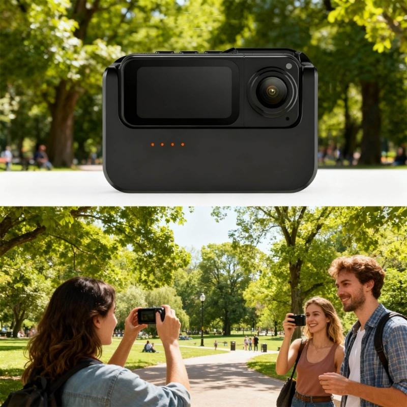 Thumb Camera Charging Dock For Mini Cameras Rapid Power Recharge Intelligent Safety Protections Travel Friendly