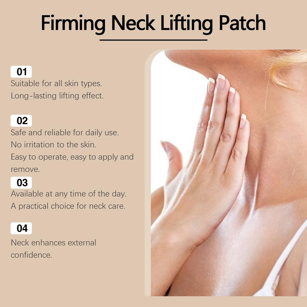 Neck Firming And Lifting Patch To And Reduce Neck Lines Breathable And Comfortable Box 5pcs