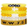 Charm 6pcs suit Bracelet Christian Cross Bracelets WWJD Faith Religious Easter For Women Men Jesus Bracelets