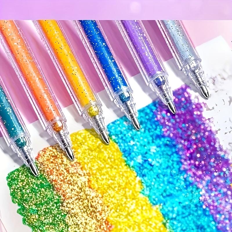 24-Color Glitter Gel Pen Set, 1.0mm Medium Tip + No Repeating Neon Colors + Smooth Ink Flow, Ideal for Adult Coloring Books