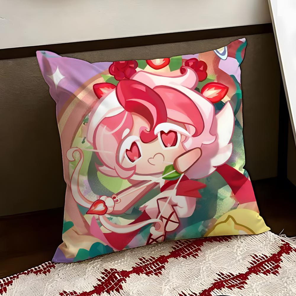 CCookie Run KKingdom Cushion Cover Reversible Soft Durable Pillow Cover Home Car MultiScene Use for Daily Comfort