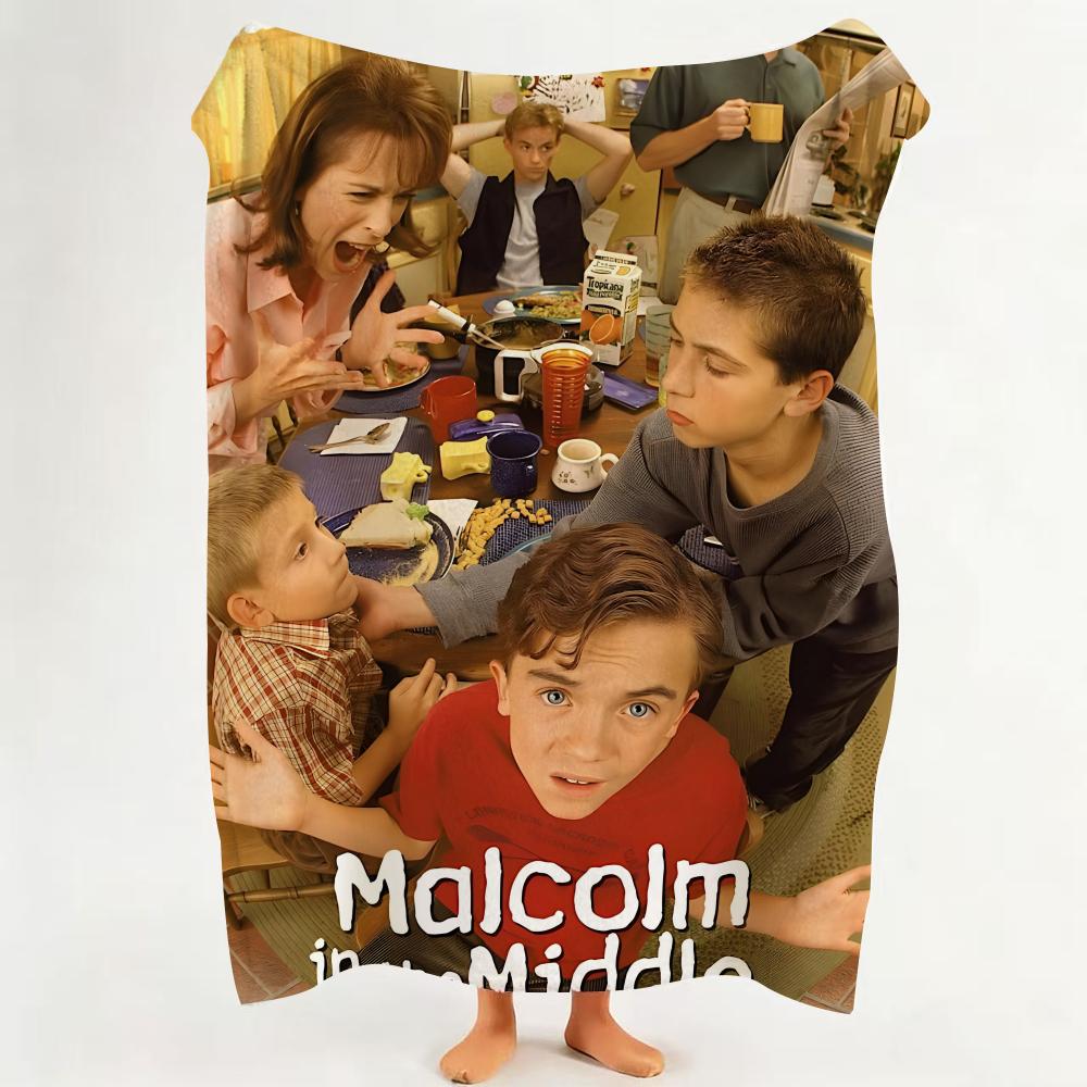 

Series M Malcolm i in t the M Middle Throw Flannel Throw Blanket Suitable for Sofa Living Room Bedroom 75cmx90cm