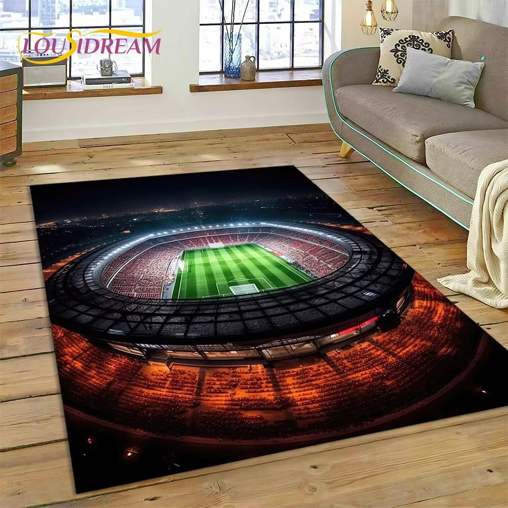 Soccer Football Field Rug Carpet for Living Room Bedroom Home Decor,Floor Mat Non-slip Decoration for Sofa Kitchen Doormat Gifts